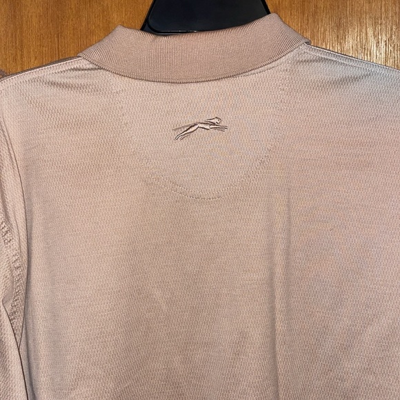 •SLAZENGER•NWOT TAN 3-BUTTON POLO COLLAR LONG SLEEVE SHIRT SIZE LARGE. - Picture 8 of 9